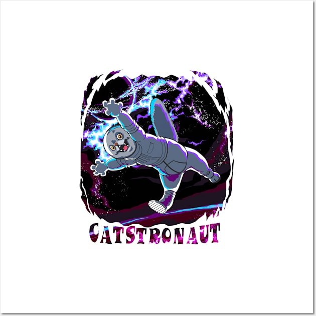 Catstronaut Funny Space Astronaut Cat Wall Art by ScottsRed